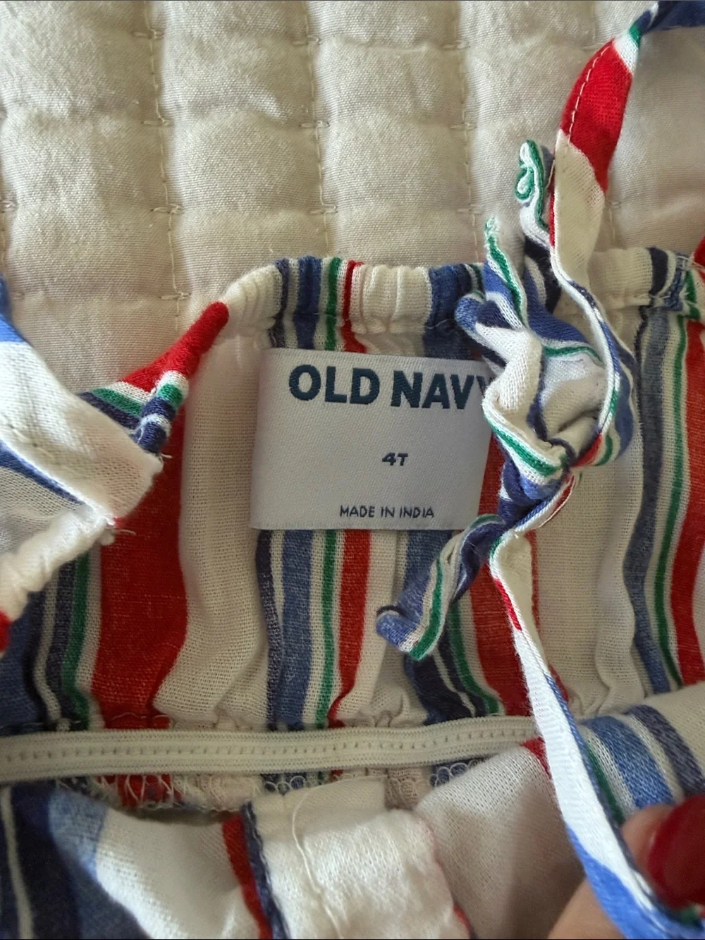 Old Navy Red, Blue, White Striped Sundress for girls